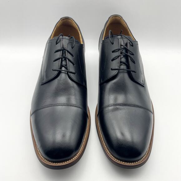 Florsheim Mens Rucci Cap Toe Oxford Dress Shoe US 14 Wide Black Leather NIB - Picture 6 of 12